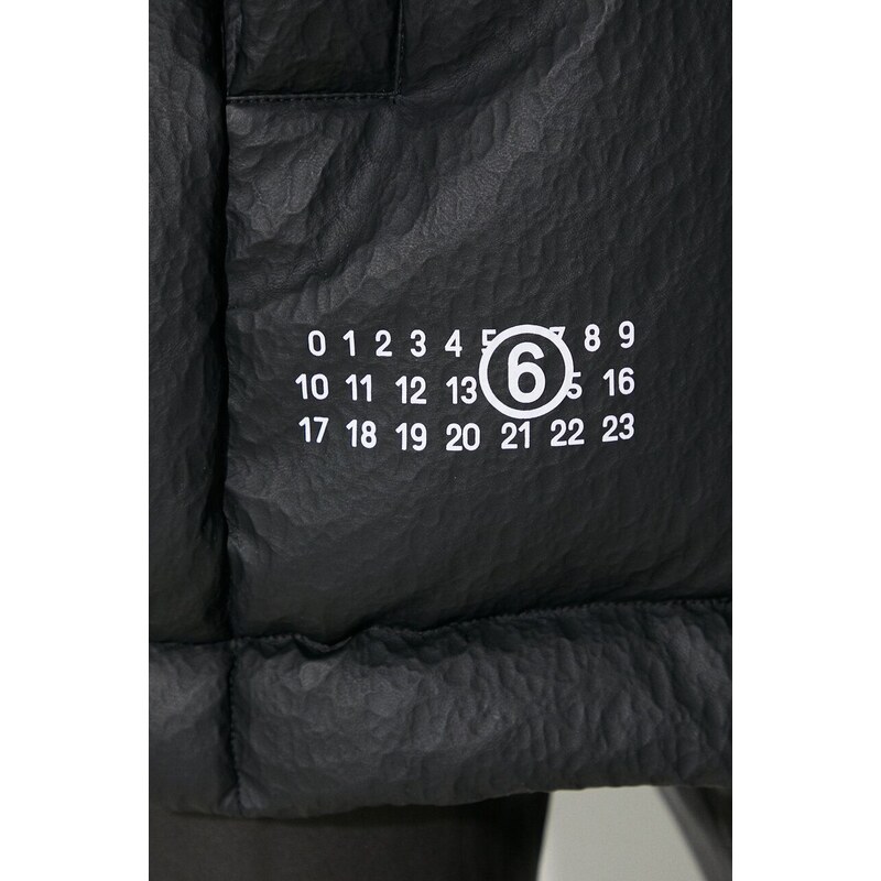 Péřová vesta MM6 Maison Margiela Gilet černá barva, S62FB0058