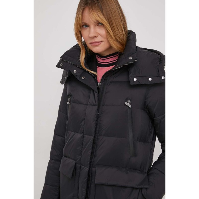 Péřová bunda Tiffi dámská, černá barva, zimní