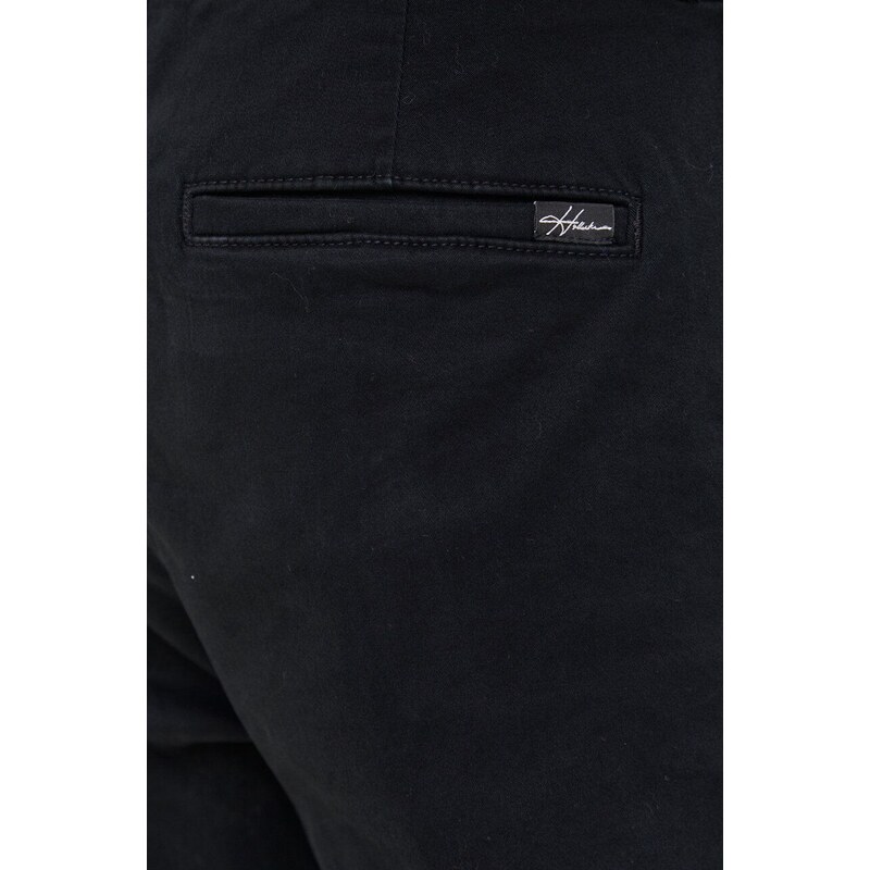 Kalhoty Hollister Co. pánské, černá barva, přiléhavé