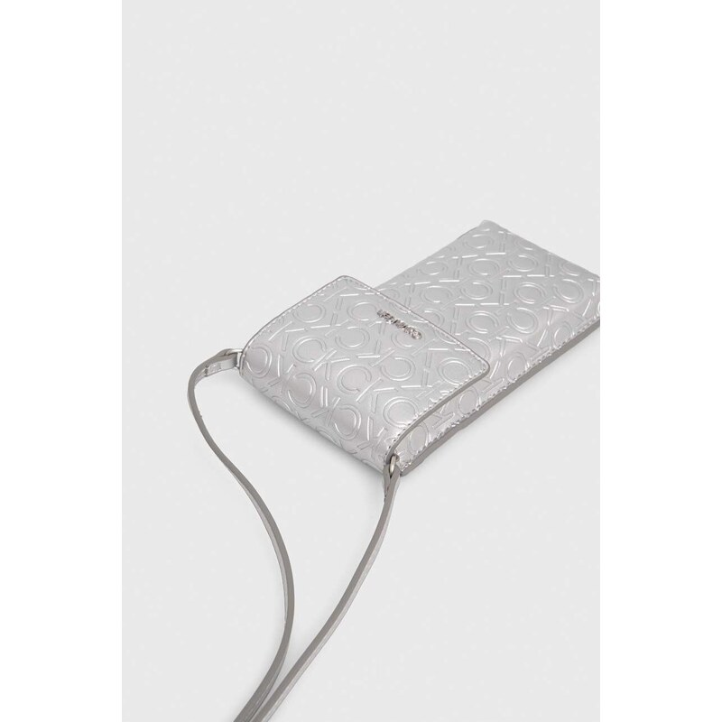 Obal na telefón Calvin Klein stříbrná barva