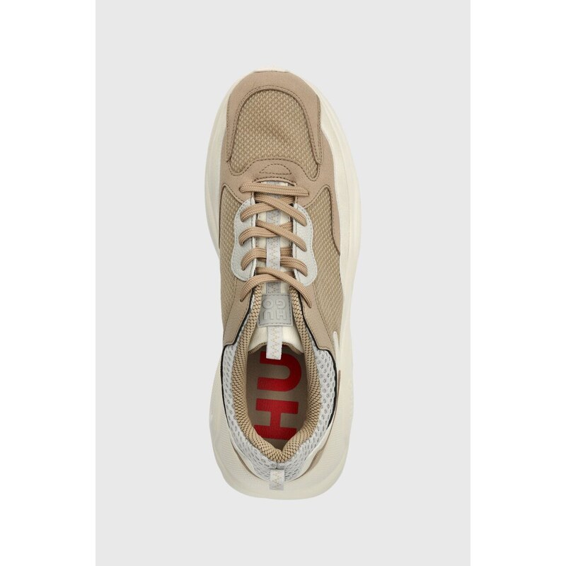 Sneakers boty HUGO Leon béžová barva, 50510309