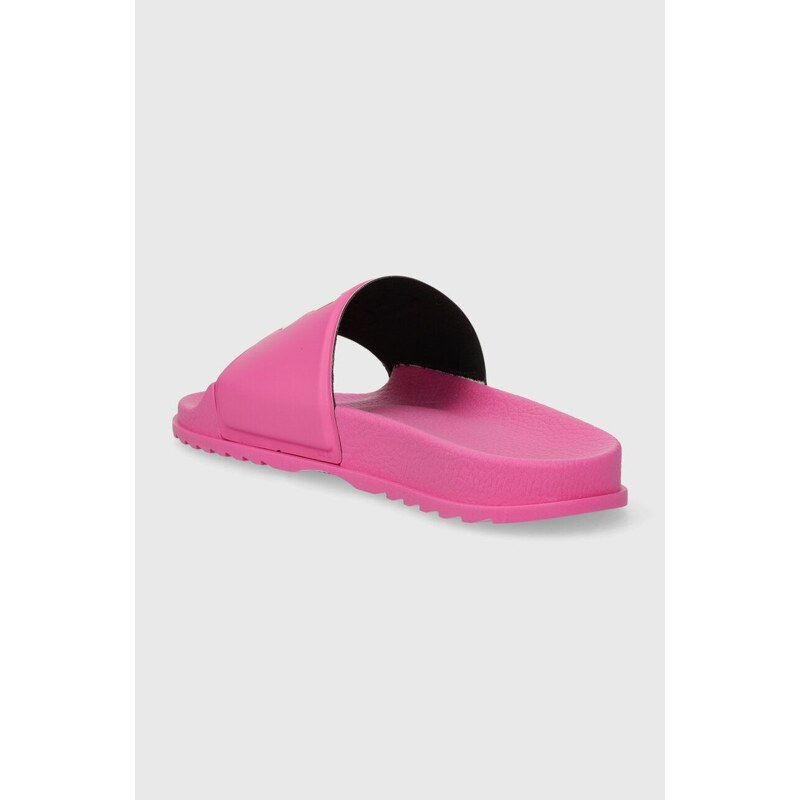 Pantofle HUGO Match dámské, růžová barva, 50498361