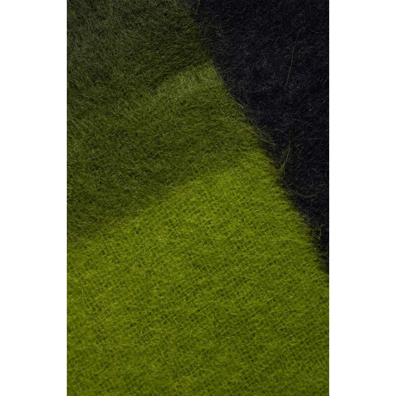 Vlněná šála Samsoe Samsoe CARRY zelená barva, F23400123