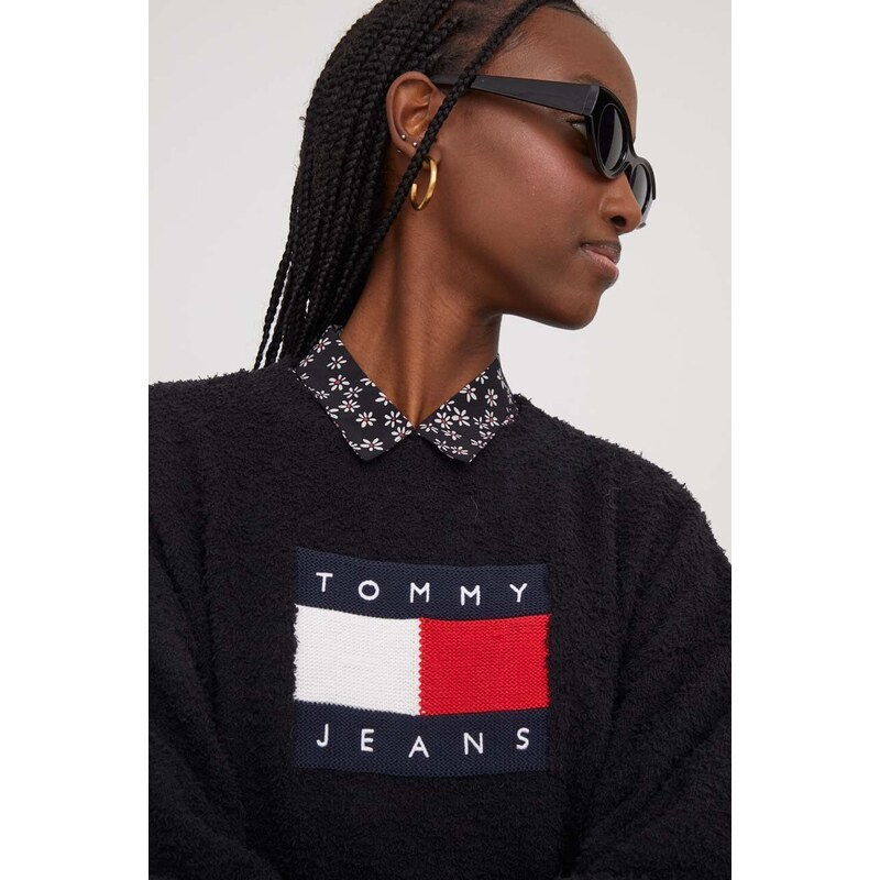 Svetr Tommy Jeans dámský, černá barva