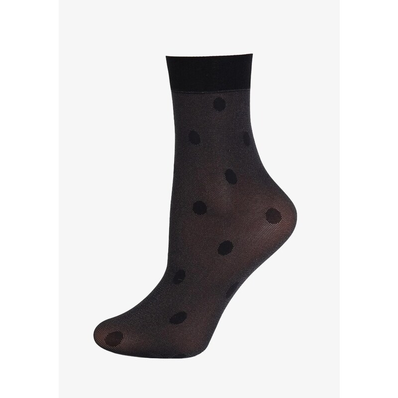 Marilyn Černé silonkové ponožky Shine Dots