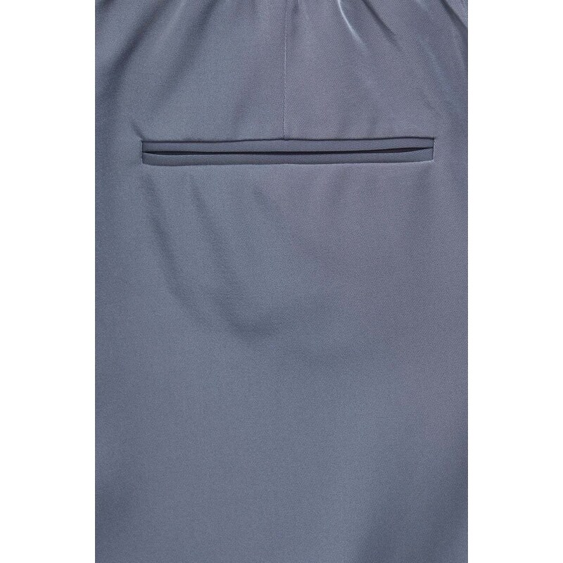 Kalhoty Samsoe Samsoe Hoys dámské, šedá barva, jednoduché, high waist, F16304674