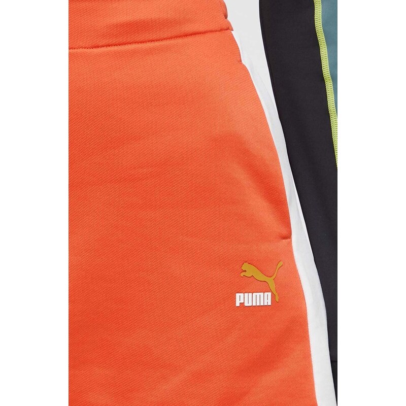 Sukně Puma oranžová barva, mini, áčková