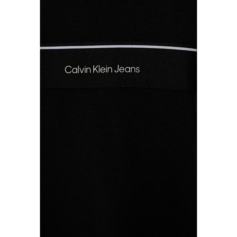 Dívčí šaty Calvin Klein Jeans černá barva, mini