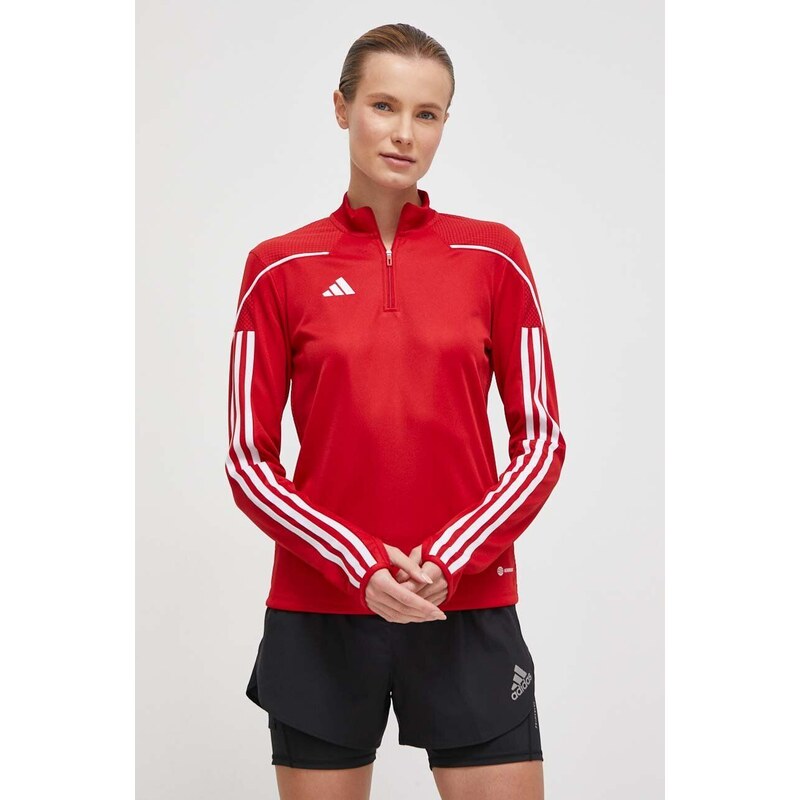 Halenka adidas Performance dámská, červená barva, s aplikací, HS3482