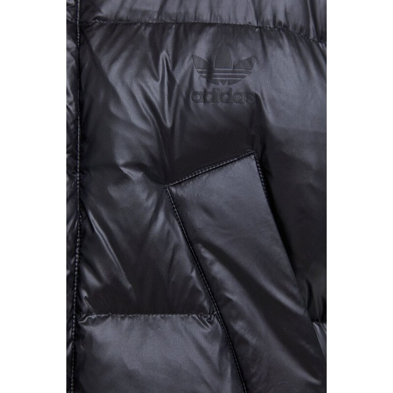 Péřová bunda adidas Originals pánská, černá barva, zimní, IR7135