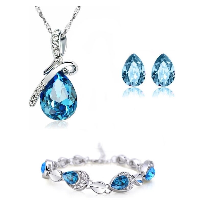 Sisi Jewelry Souprava náhrdelníku, náušnic a náramku Tear Drop