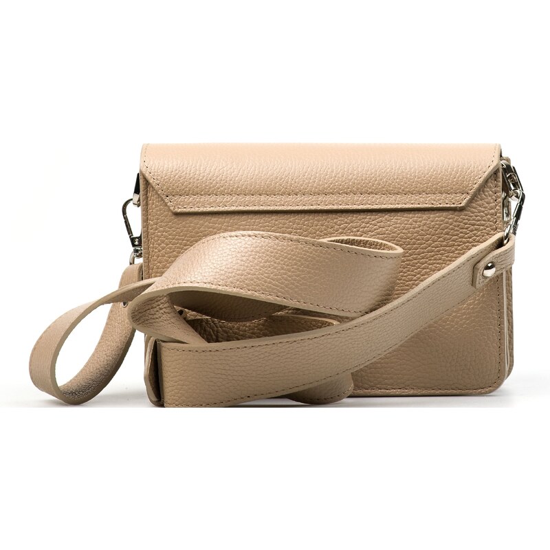 Blaire Kožená crossbody kabelka Dalia taupe