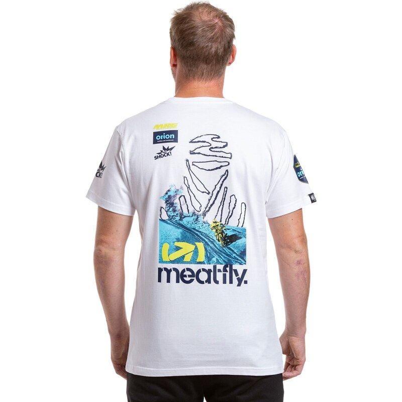 Meatfly pánské tričko Dakar Blue / White | Modrá