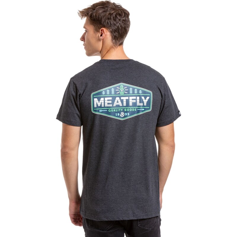 Meatfly pánské tričko Lampy Charcoal Heather | Šedá | 100%
