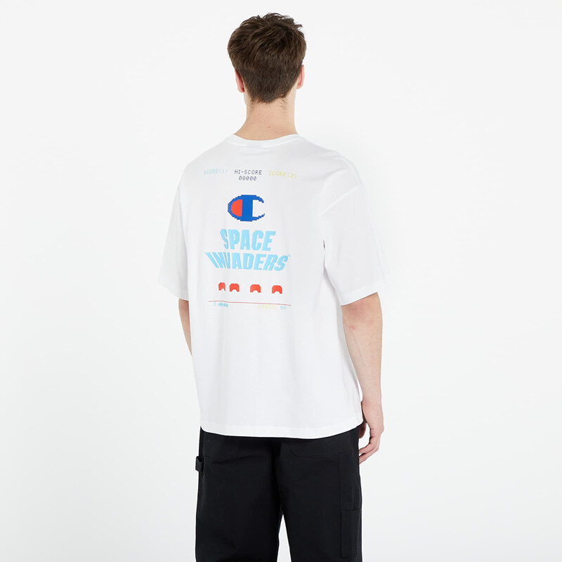 Pánské tričko Champion x Space Invaders Crewneck T-Shirt White