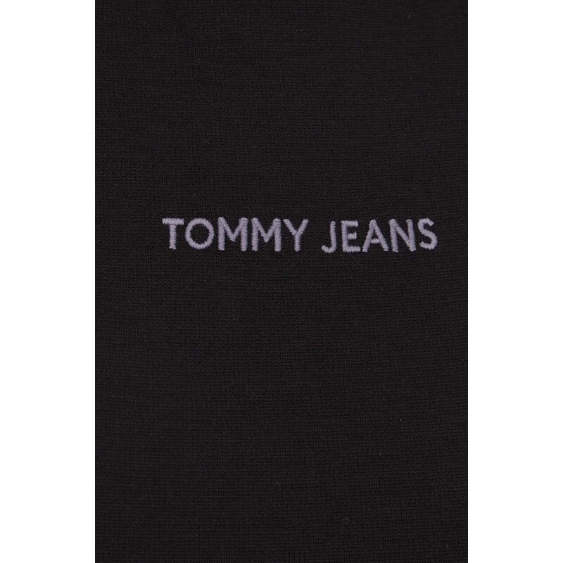 Šaty Tommy Jeans černá barva, midi