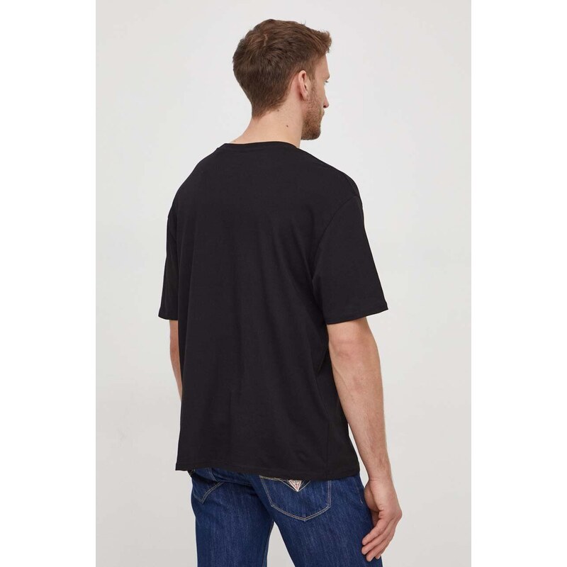 Bavlněné tričko Guess černá barva, s potiskem, M4RI81 K9RM1