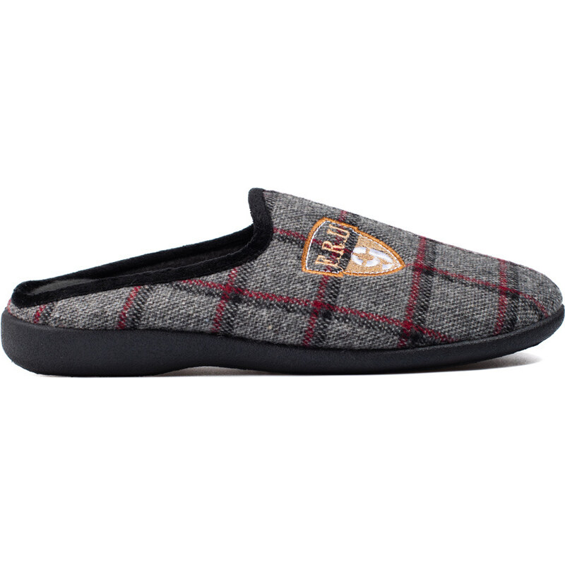 Men's grey plaid slippers Shelvt