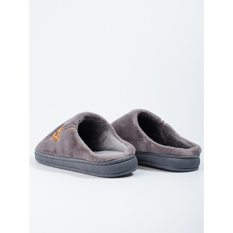 Warm grey Shelvt men's slippers