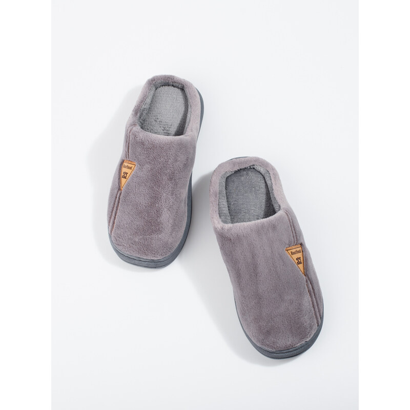 Warm grey Shelvt men's slippers