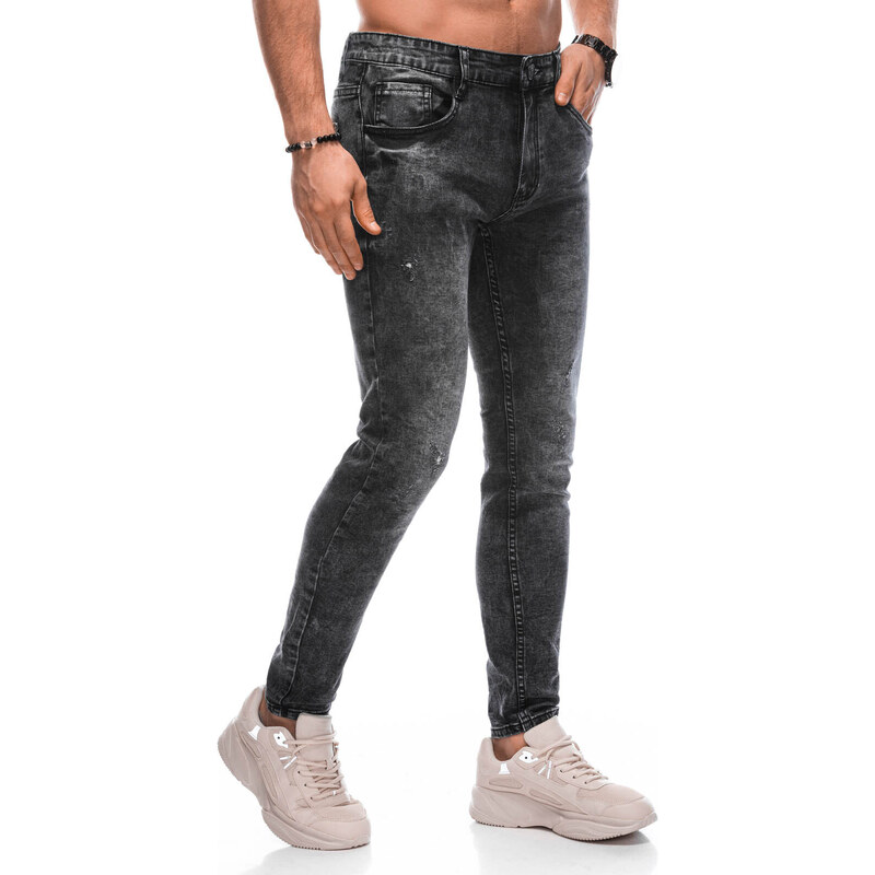 EDOTI Pánské džínové kalhoty 1438P - černé