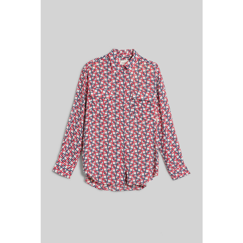 HALENKA GANT REL GEOMETRIC PRINT SHIRT bílá 32