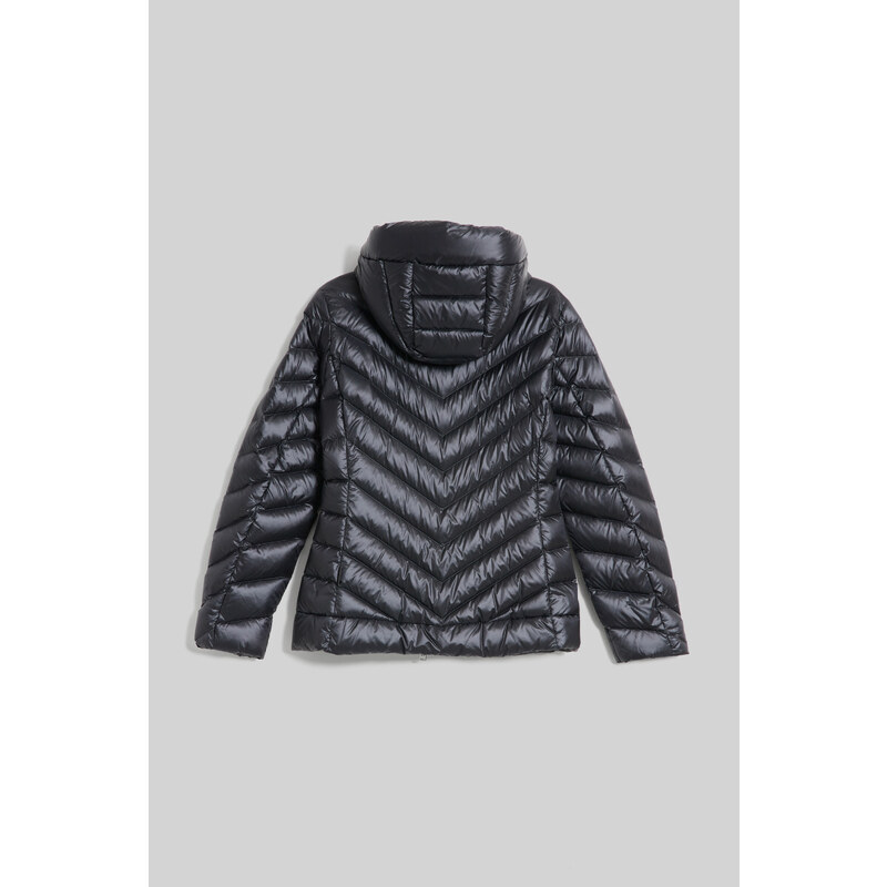 BUNDA WOOLRICH CHEVRON QUILTED HOODED JACKET