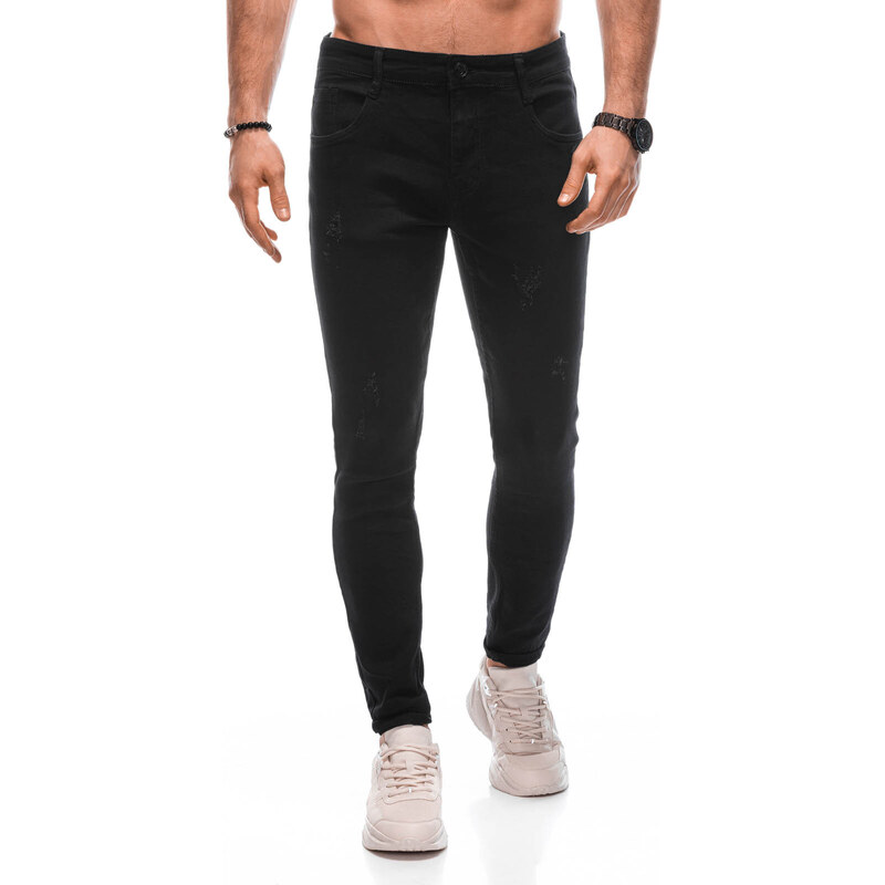 EDOTI Pánské džínové kalhoty 1443P - černé
