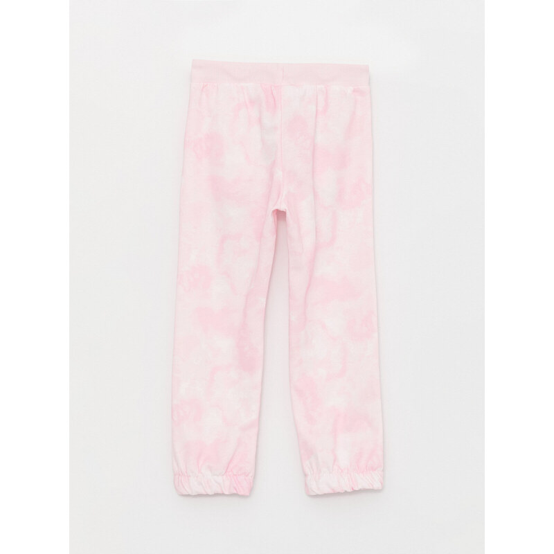 LC Waikiki Girl's Jogger Sweatpants with Tie-Dye Patterned Elastic Waist.