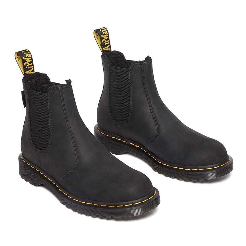 Kožené zimní boty Dr. Martens 2976 pánské, černá barva, DM31144001