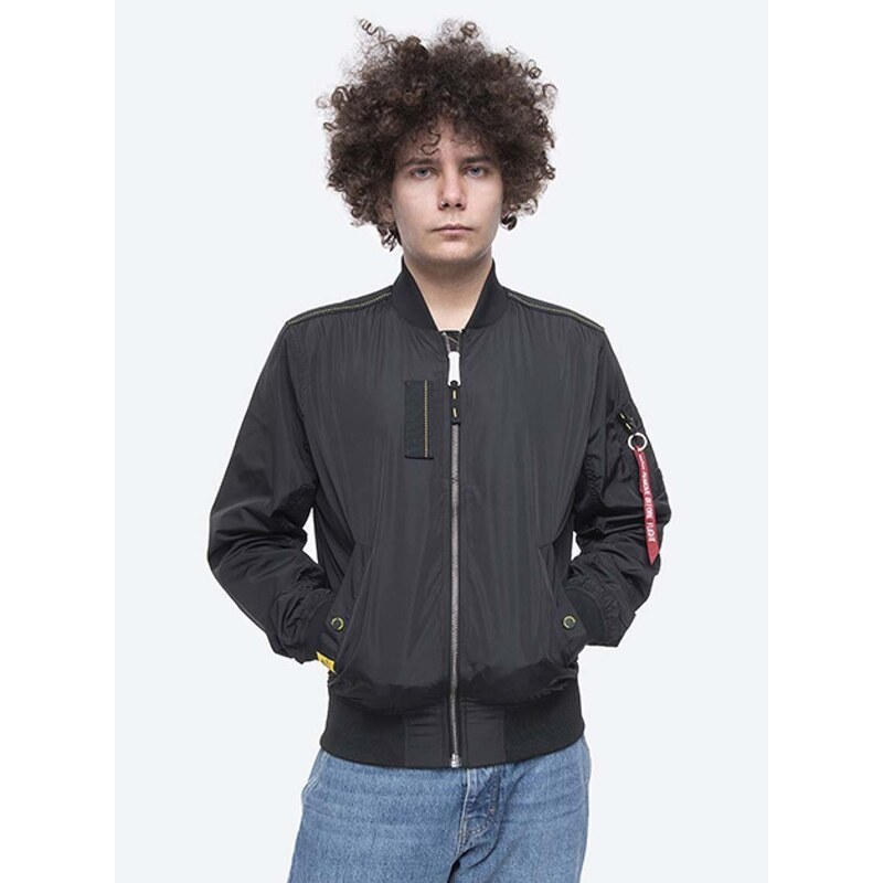 Bomber bunda Alpha Industries MA-1 Parachute 116104 03 černá barva, přechodná