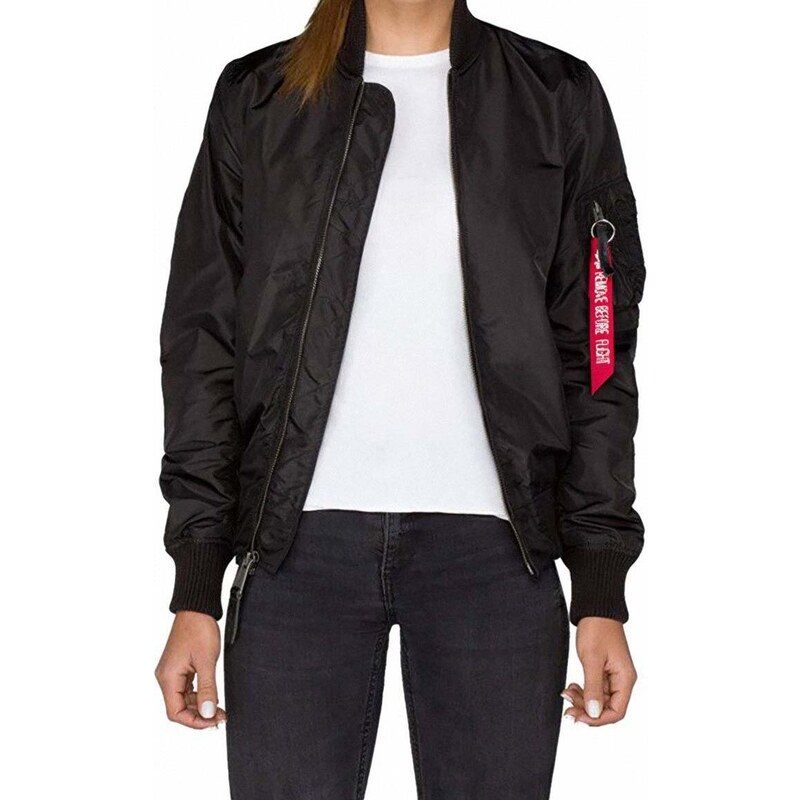 Bomber bunda Alpha Industries MA-1 TT 141041 03 černá barva, přechodná