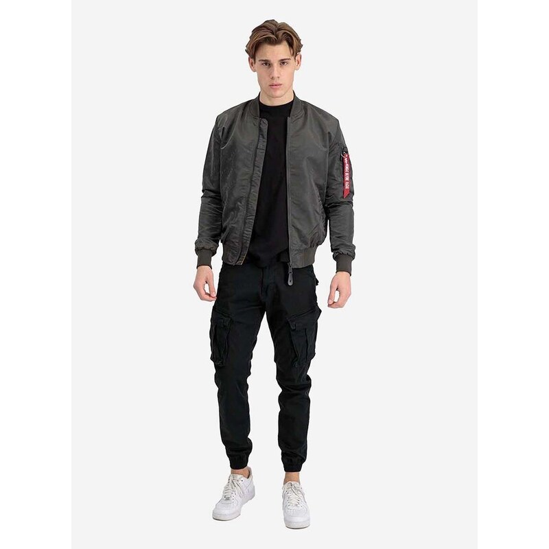 Oboustranná dětská bomber bunda Alpha Industries MA-1 LW AOP Rainbow Ref. 106109 136 pánská, šedá barva, přechodná