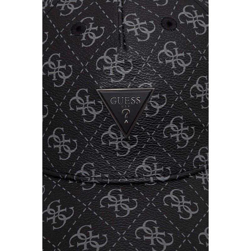Kšiltovka Guess MITO černá barva, vzorovaná, AM5042 POL01