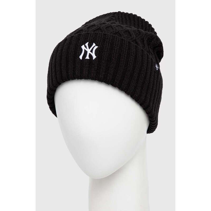 Čepice 47brand MLB New York Yankees černá barva, z tenké pleteniny