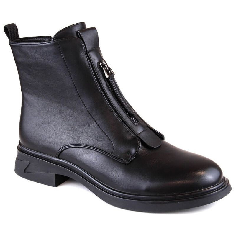 Filippo W PAW494 černé zateplené boty na podpatku se zipem