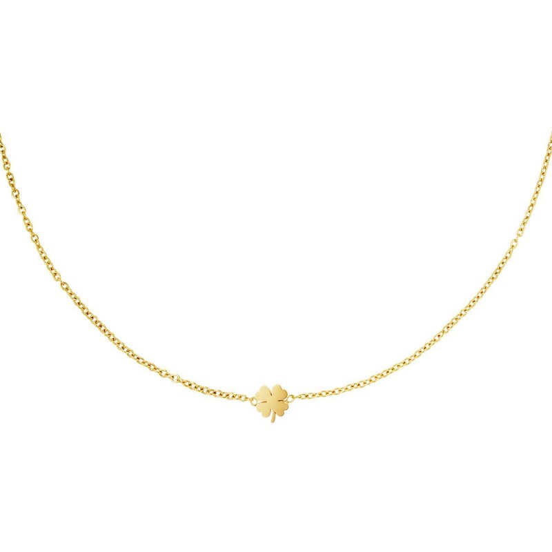 ORNAMENTI Pozlacený náhrdelník Small Clover gold
