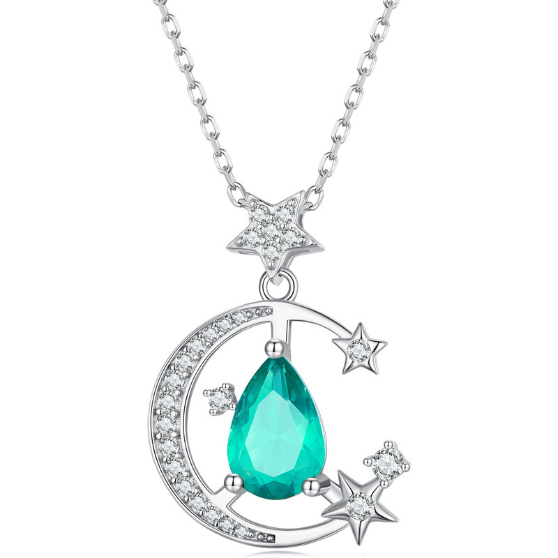 Royal Fashion stříbrný náhrdelník Měsíční záře BSN301