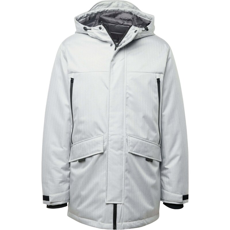 JACK & JONES Zimní parka JCOBlack světle šedá / černá
