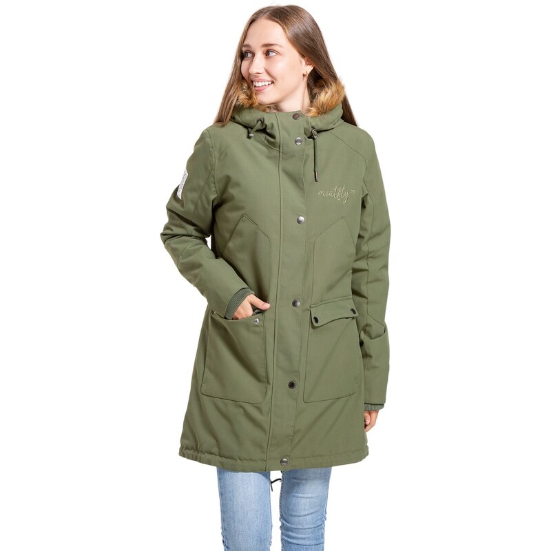 Meatfly dámská parka Amber Olive | Zelená