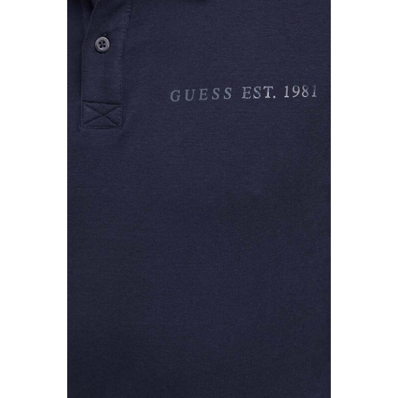 Tričko s dlouhým rukávem Guess OLIVER tmavomodrá barva, s potiskem, M4RP36 KBL51
