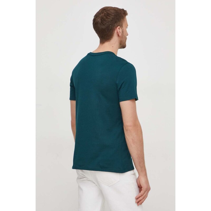 Bavlněné tričko Guess zelená barva, s potiskem, M4RI62 K9RM1