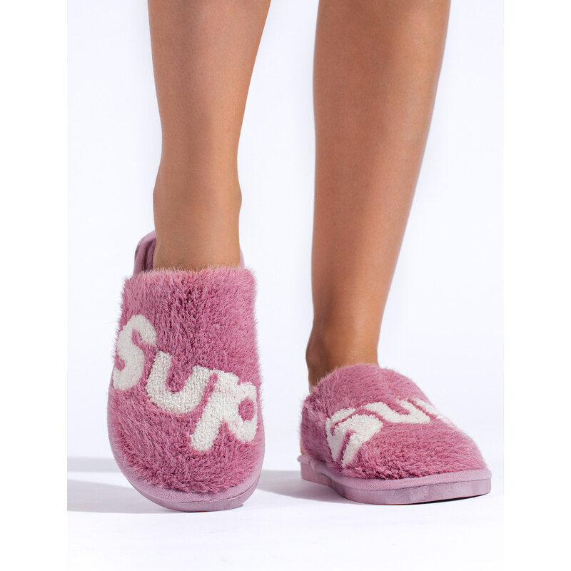 Women's slippers Shelvt warm purple