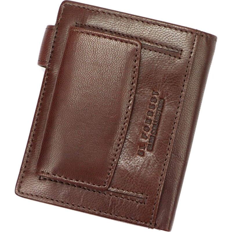 Pánská kožená peněženka EL FORREST 543-28 RFID hnědá