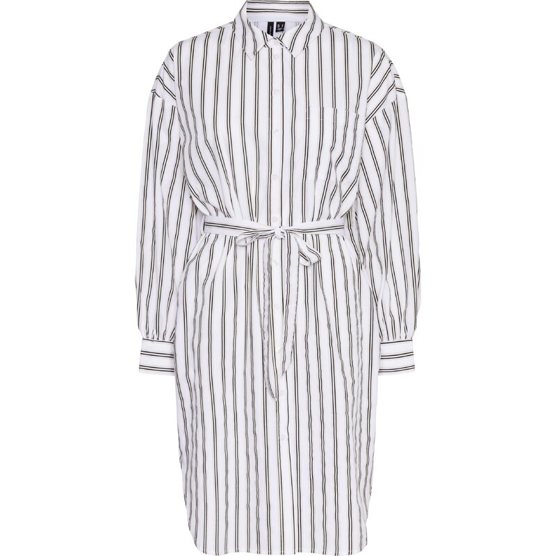 VERO MODA Košilové šaty Bea pastelově zelená / černá / bílá