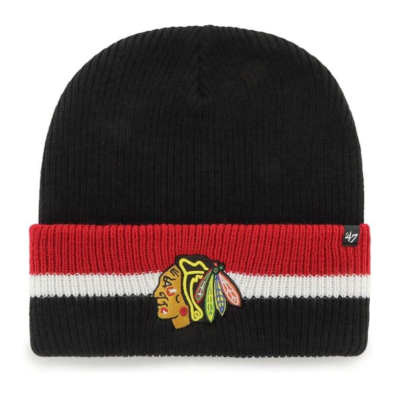 47 Brand Pánská zimní čepice Chicago Blackhawks NHL Split Cuff
