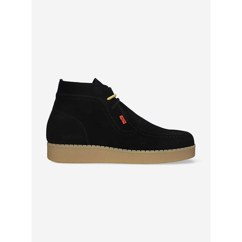 Semišové kotníkové boty Levi's Footwear&Accessories D7352.0003 RVN 75 černá barva, D7352.0003-black