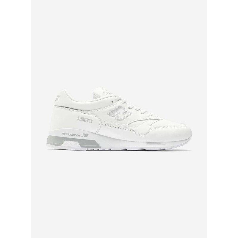 Kožené sneakers boty New Balance M1500WHI bílá barva, M1500WHI-WHI