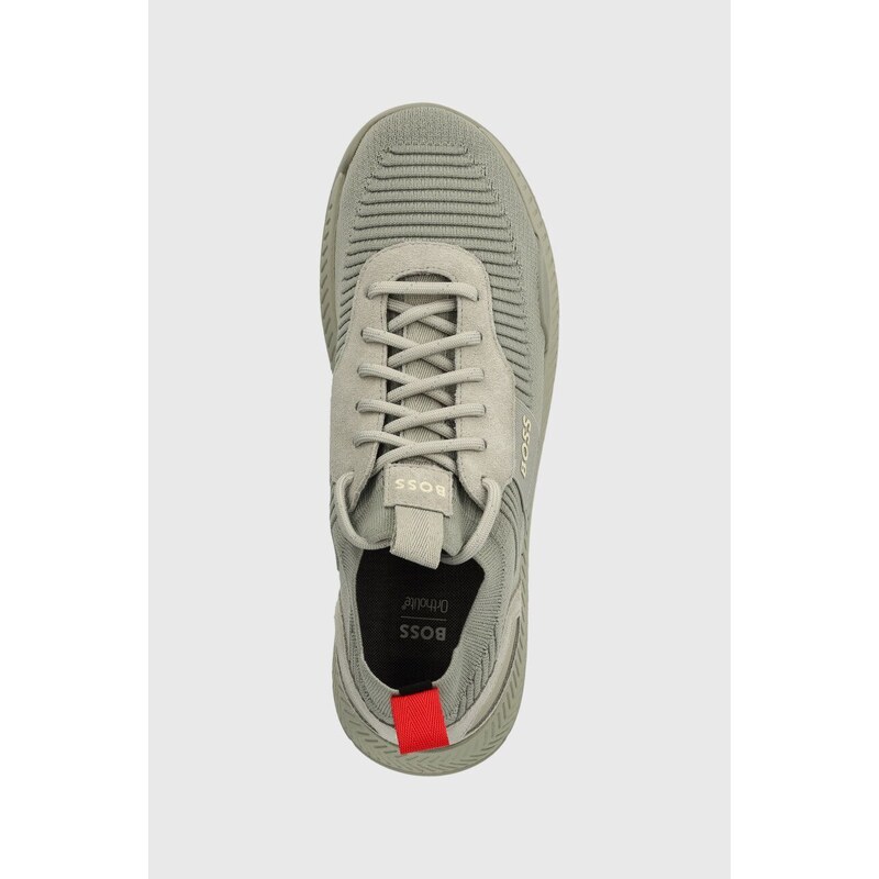 Sneakers boty BOSS Titanium šedá barva, 50498245