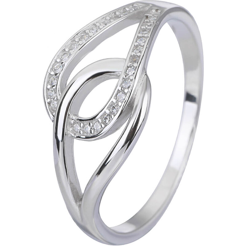 Stříbrný prsten ELEGANTNÍ propojený